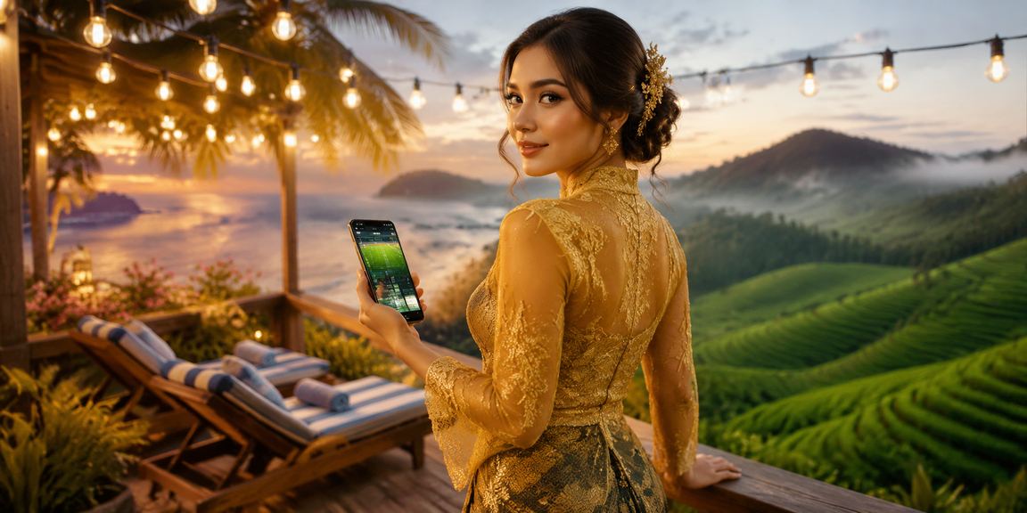 Wanita berbaju kebaya bermain slot kasino mudah alih Malaysia di judi77