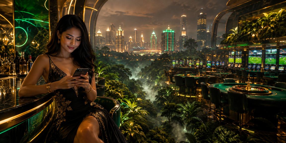 Pemain menggunakan telefon pintar bertaruh odds perlawanan di Selangor bersama judi77